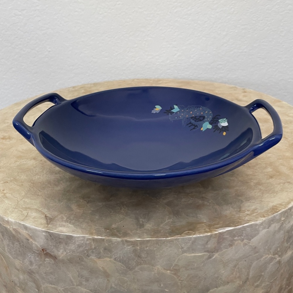 *Set of 4* RARE Le Creuset Lotus Wok Dishes in Cobalt Blue